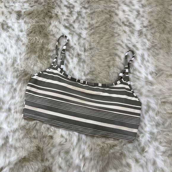 Aerie Striped Scoop Swim Top - Picture 1 of 4